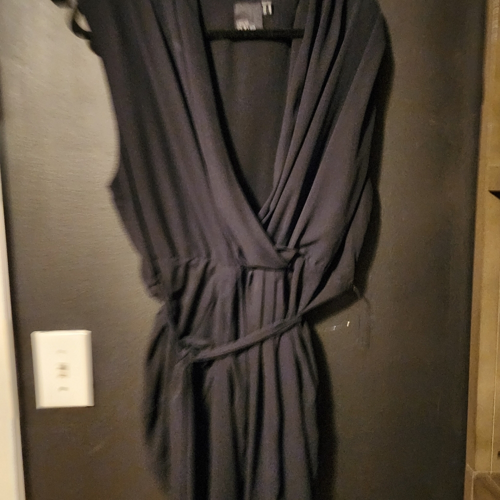 ASOS Curve Sheer Belted Faux Wrap Blouse Size 18